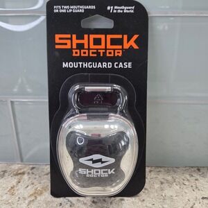 Shock Doctor Mouthguard Case Protective Storage Carabiner Clip Black‎